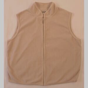 Northern Reflections Vest Tan Fleece Full Zip Medium